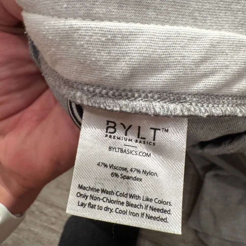 BYLT Shorts Men M Gray Viscose Nylon Jogger Athleisure Elastic Waist Drawstring